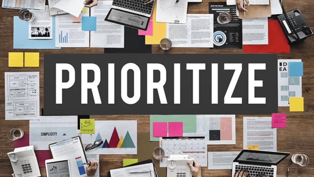 art of prioritizing with a tidy workspace