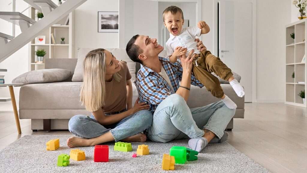 kids in home organization helping with cleaning