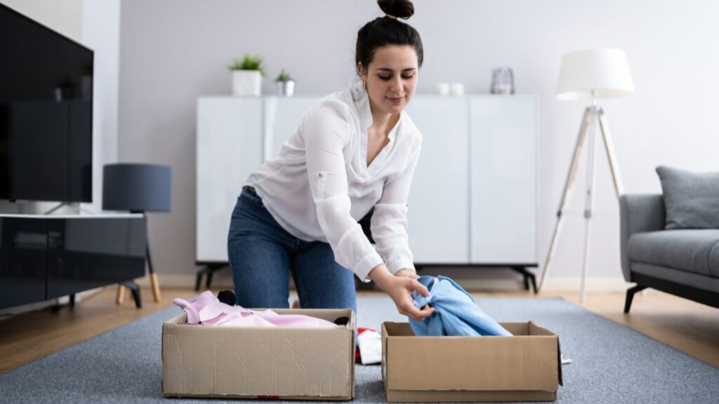 decluttering your entire house with organized storage bins