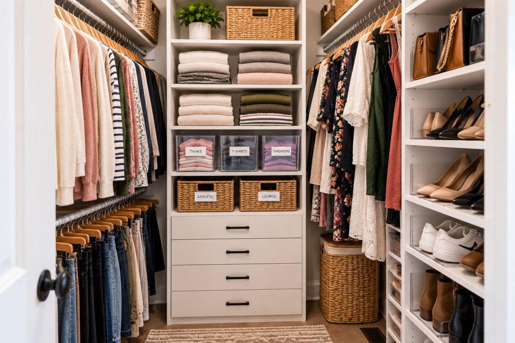 organize a small closet