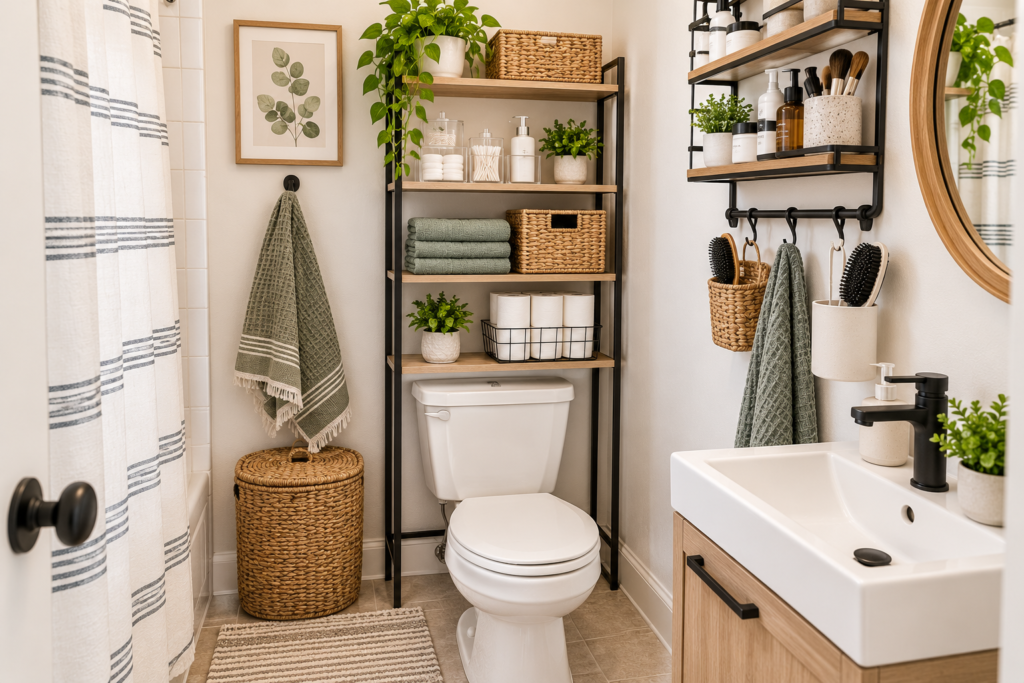 organize a small bathroom