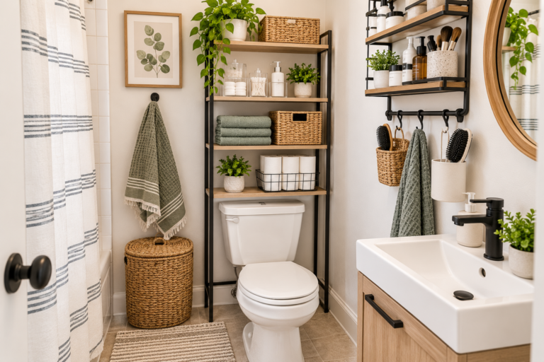 organize a small bathroom
